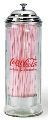Coca Cola Glass Straw Jar